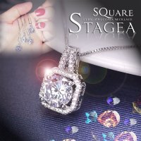 STAGEA CZ SQUARE NECKLACE（ステージア　シーゼットスクエアネックレス）